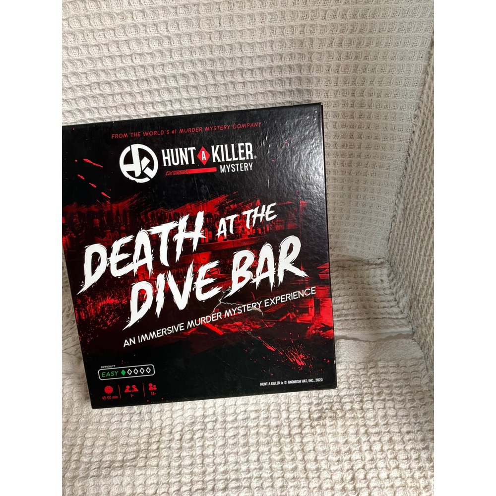 Mystery Adult Hunt A Killer Death at the Dive Bar Game OS Black